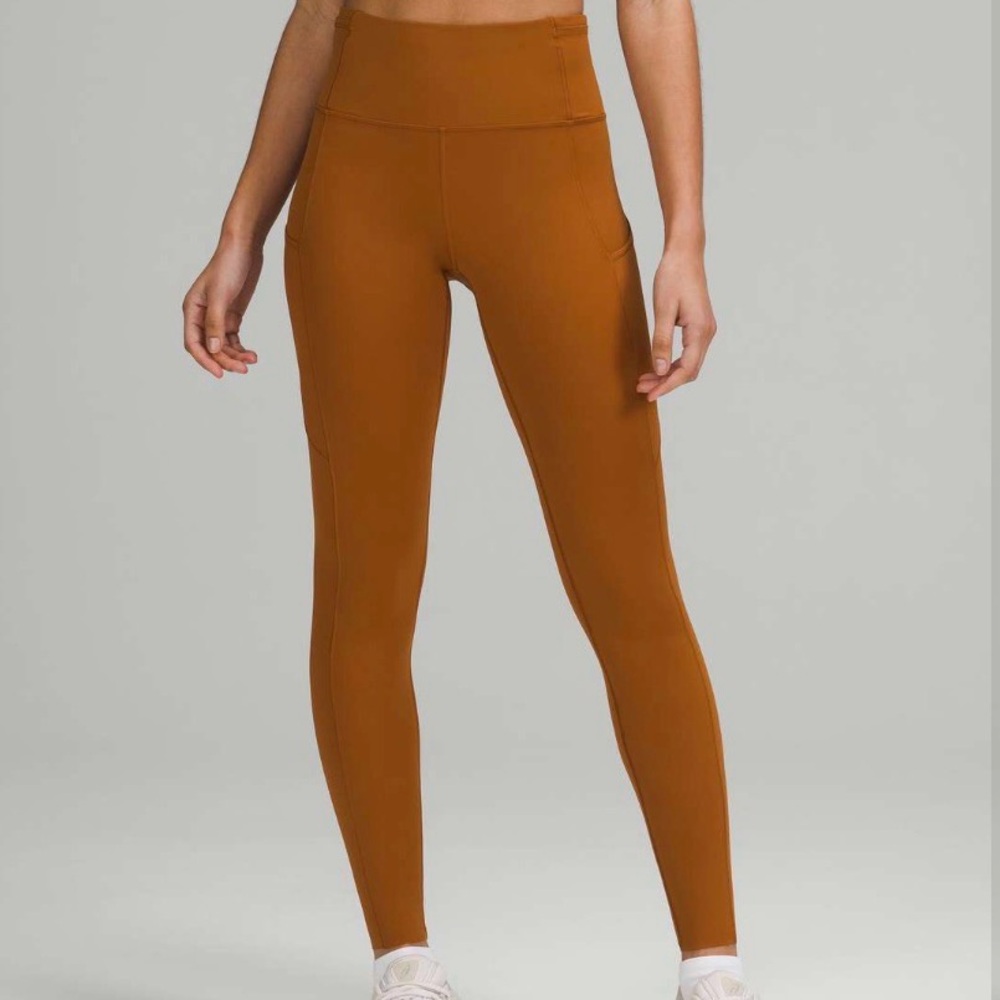 lululemon athletica Fast & Free High-Rise 28” Brown Leggings